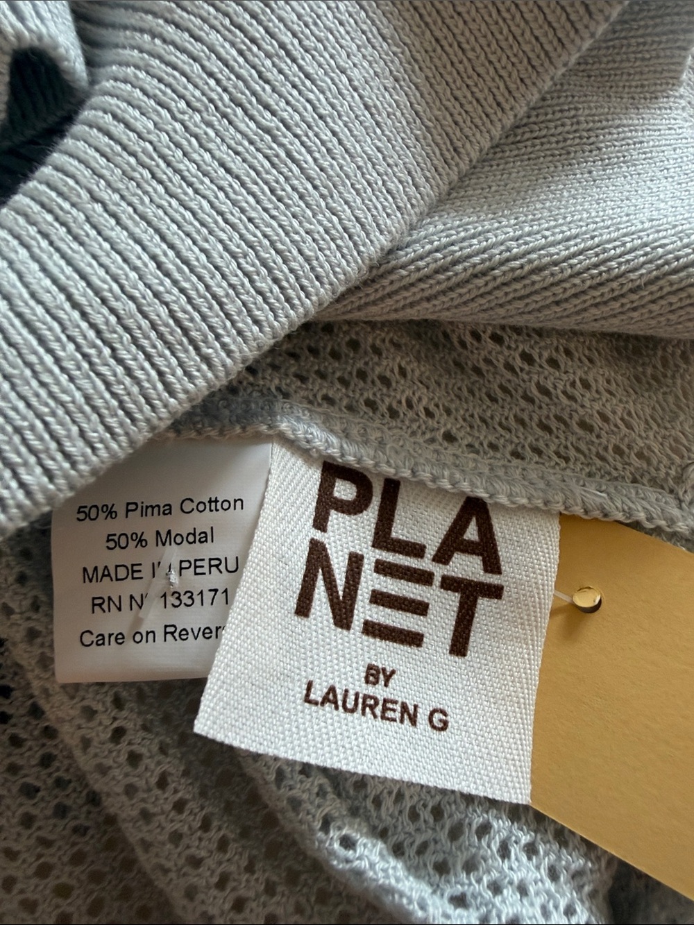 Light Gray Women's Knit Pullover Top - Picture 4 of 4